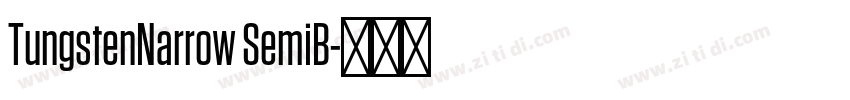 TungstenNarrow SemiB字体转换 TungstenNarrow SemiB字体转换